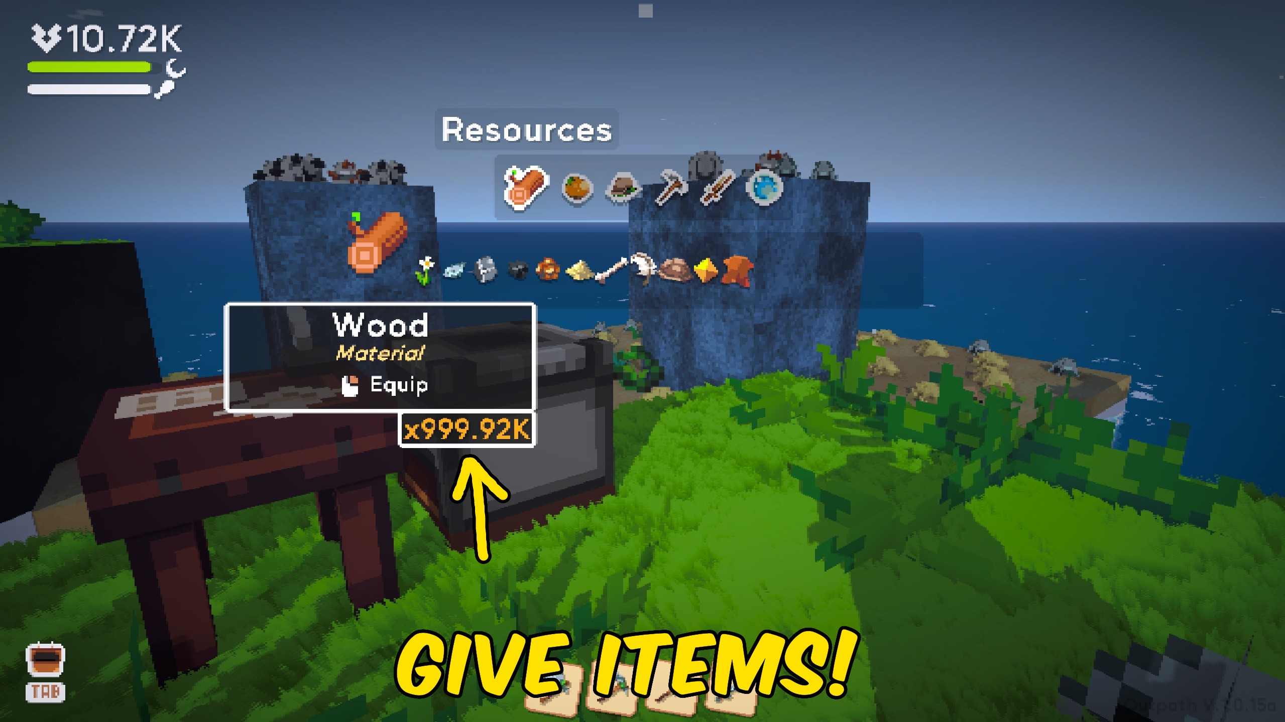 Outpath — Give Items